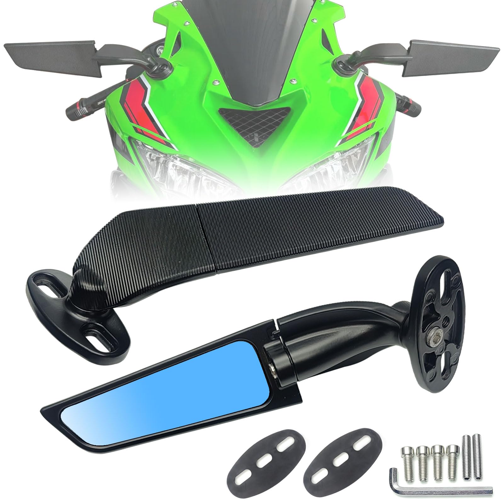 Amazon.com: KAIQIVEM Motorcycle Mirrors Anti-glare Stealth Wind